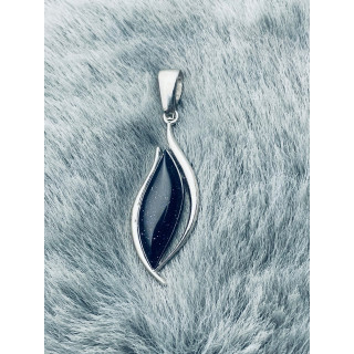925 Silber Anhänger mit schwarzer Stein