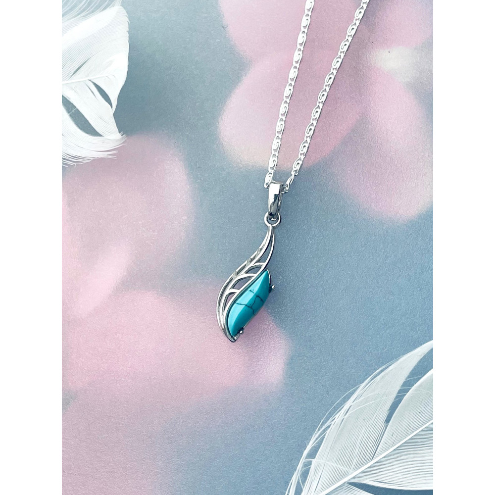 925 Silber Anhänger mit Türkis