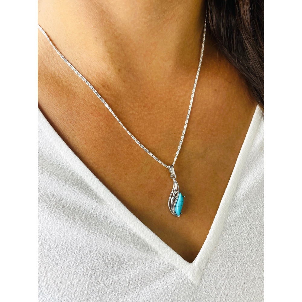 925 Silber Anhänger mit Türkis