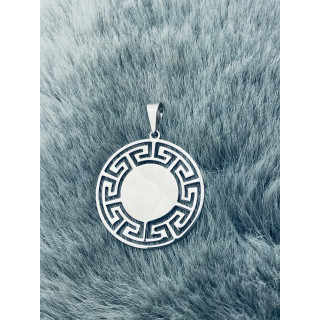 griechischer Kreis 925 Silber Damen Medaillon Anhänger