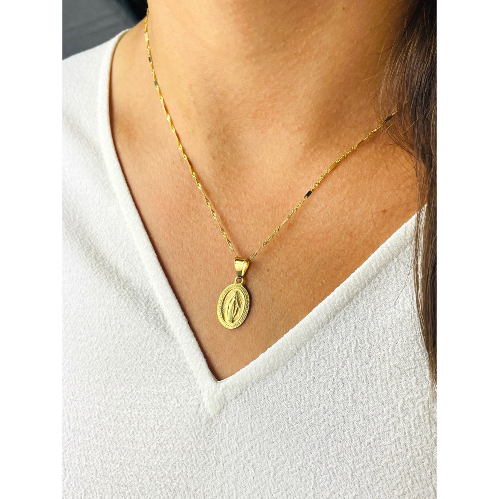 Anhänger Madonna Maria Goldanhänger Erstkommunion 585er 14KT