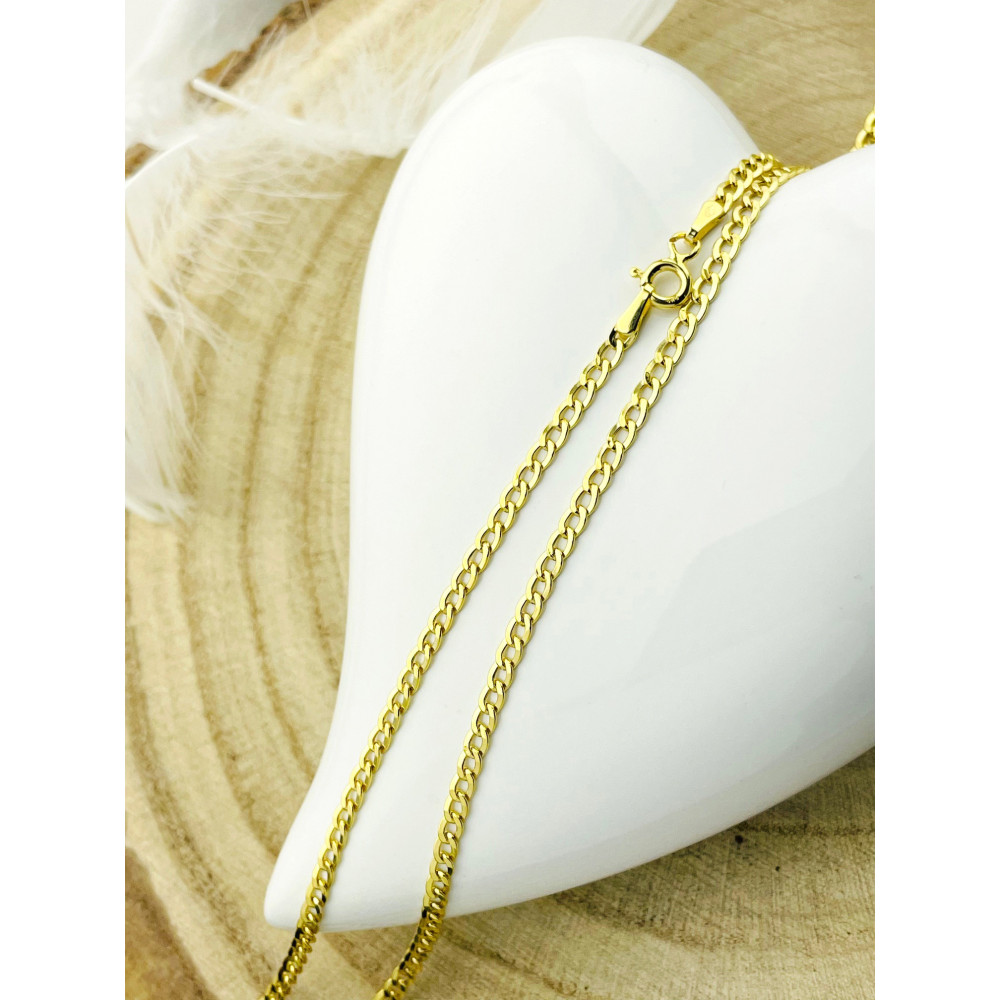 Goldkette Halskette Kette Panzerkette Collier Cuban Gelbgold Gold 585er 14KT