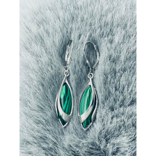 925 Silber Ohrringe mit Obsidian