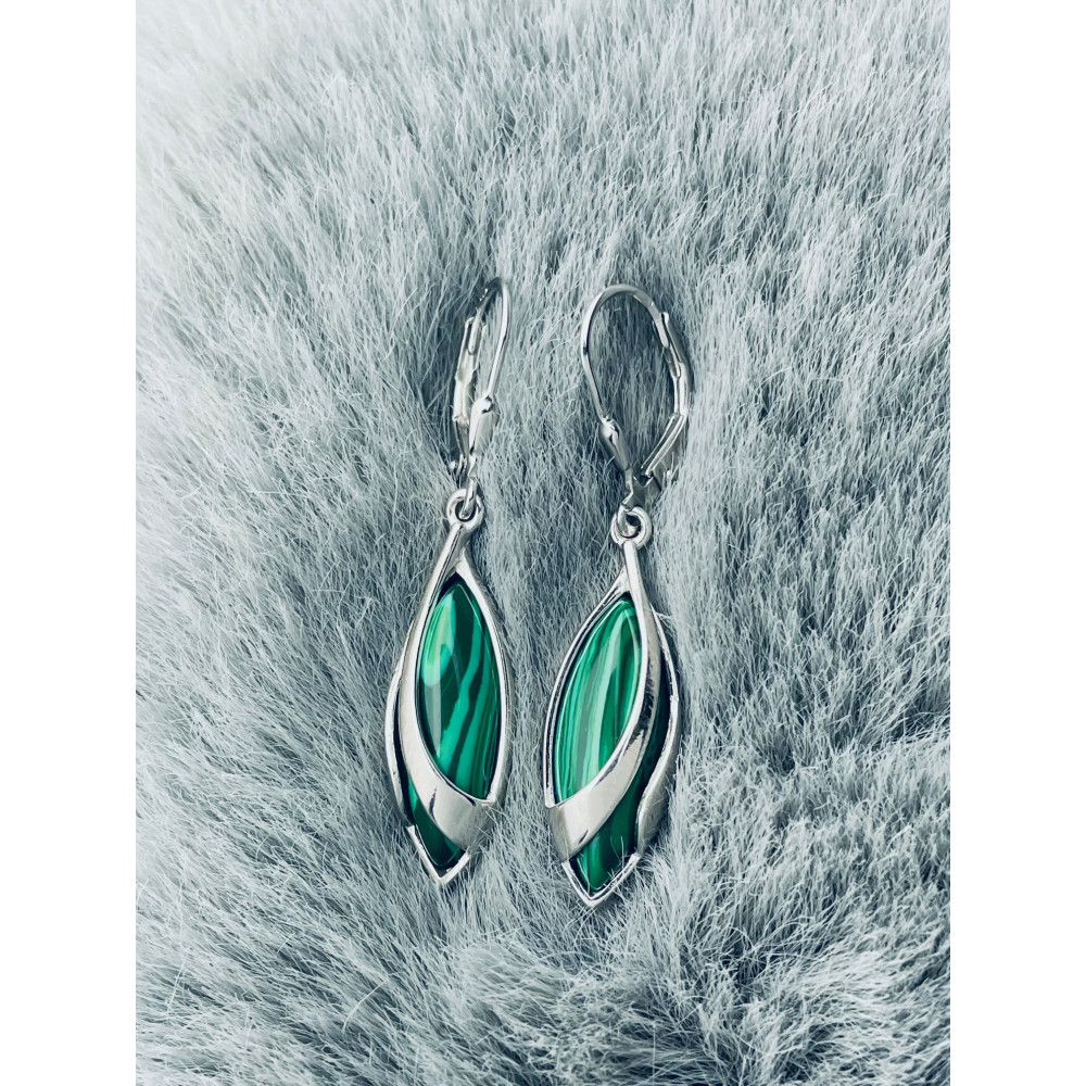 925 Silber Ohrringe mit Obsidian