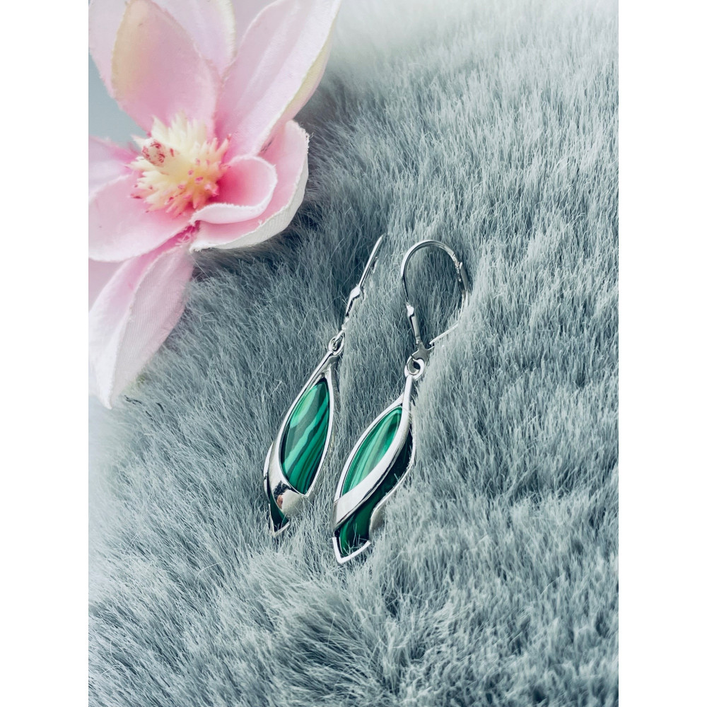 925 Silber Ohrringe mit Obsidian