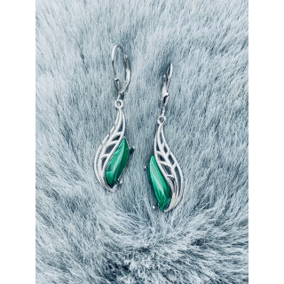 925 Silber Ohrringe mit Obsidian