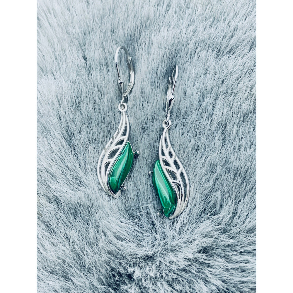 925 Silber Ohrringe mit Obsidian