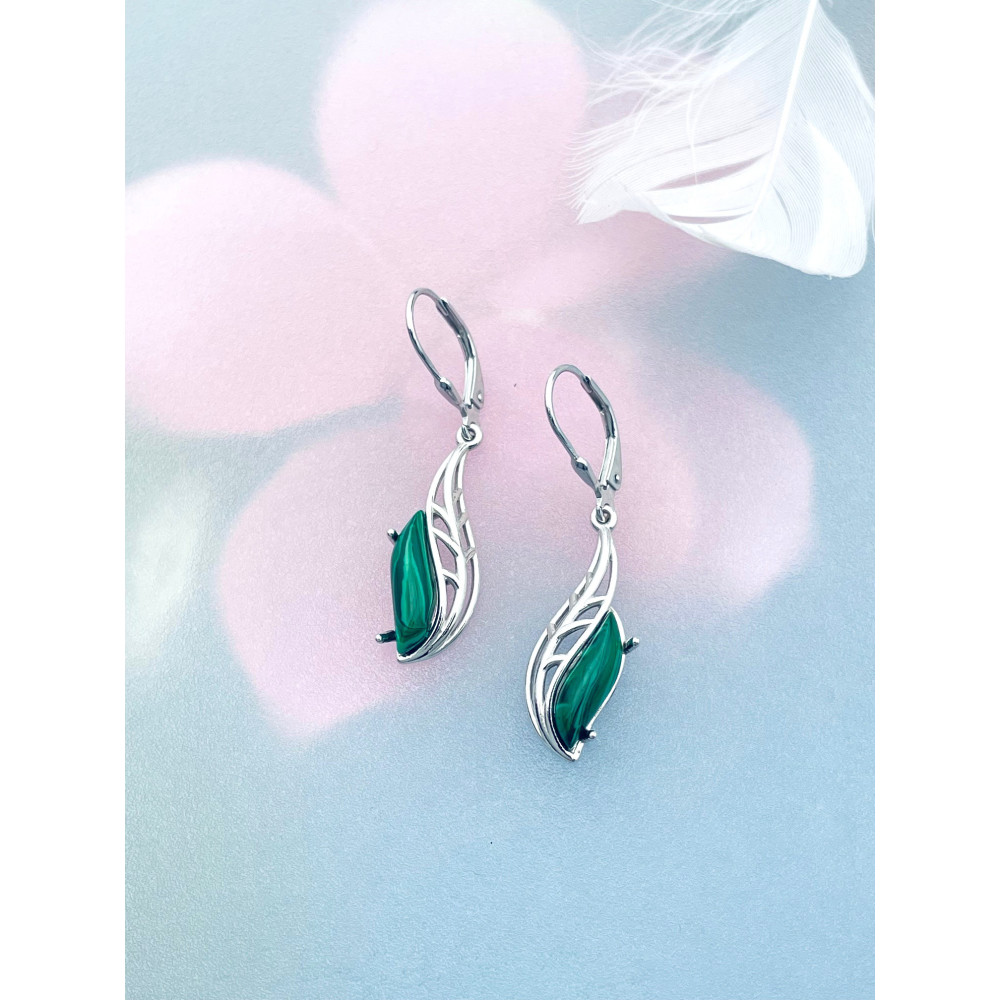 925 Silber Ohrringe mit Obsidian