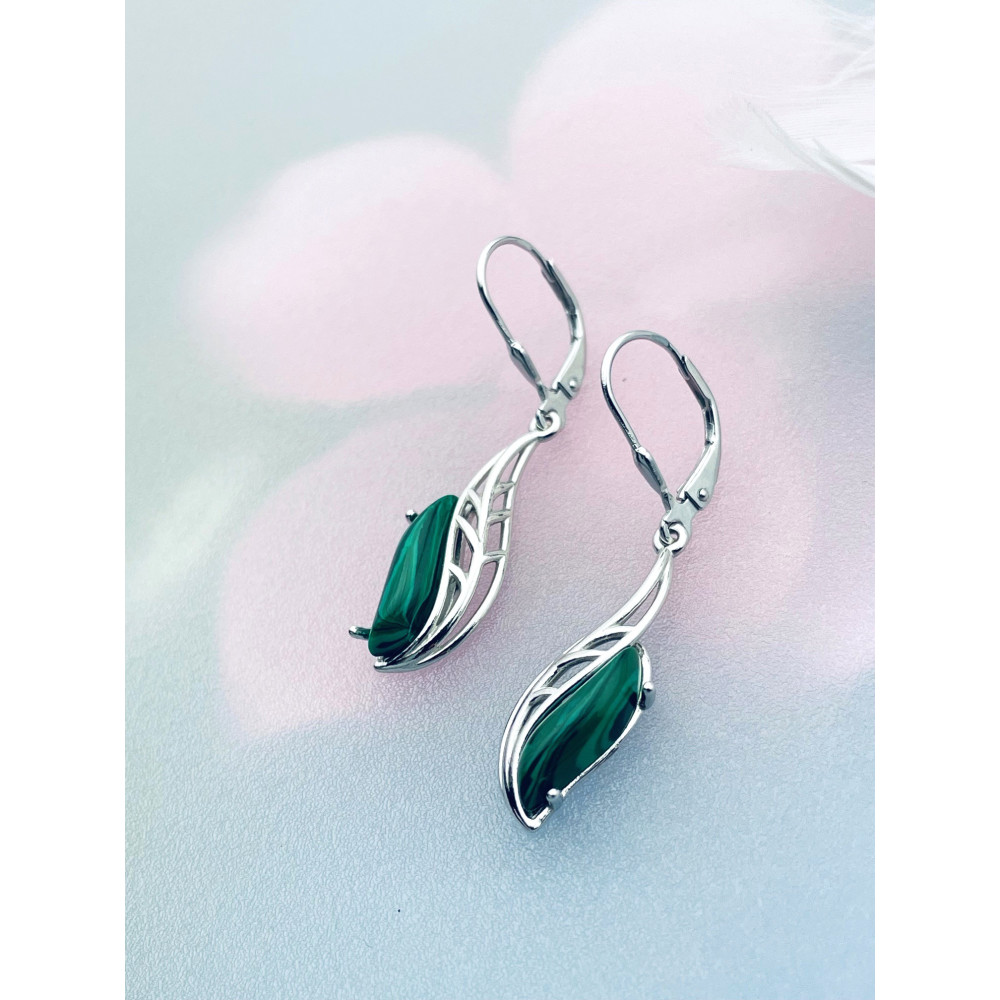 925 Silber Ohrringe mit Obsidian