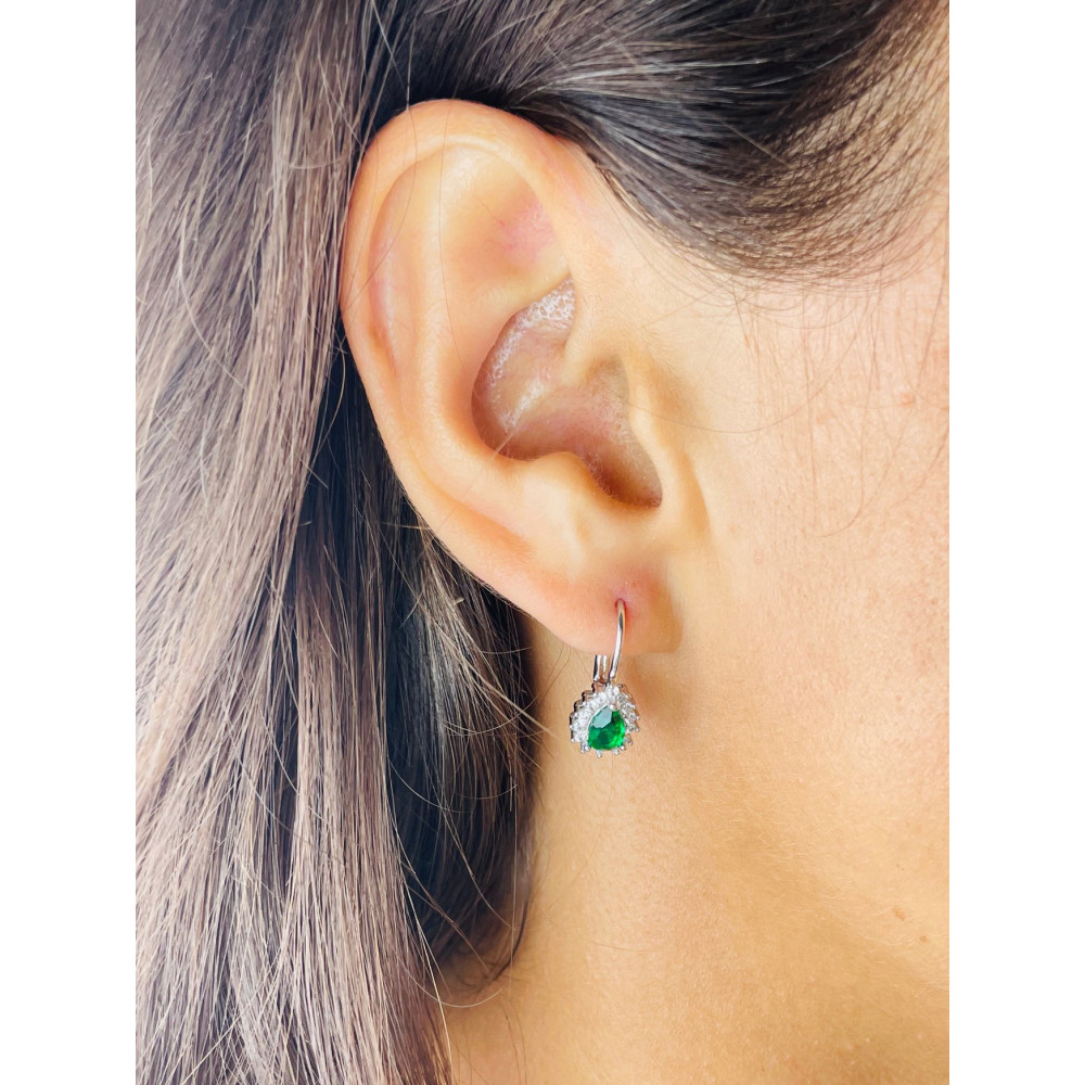 Träne 925 Silber Ohrringe mit Zirkonia