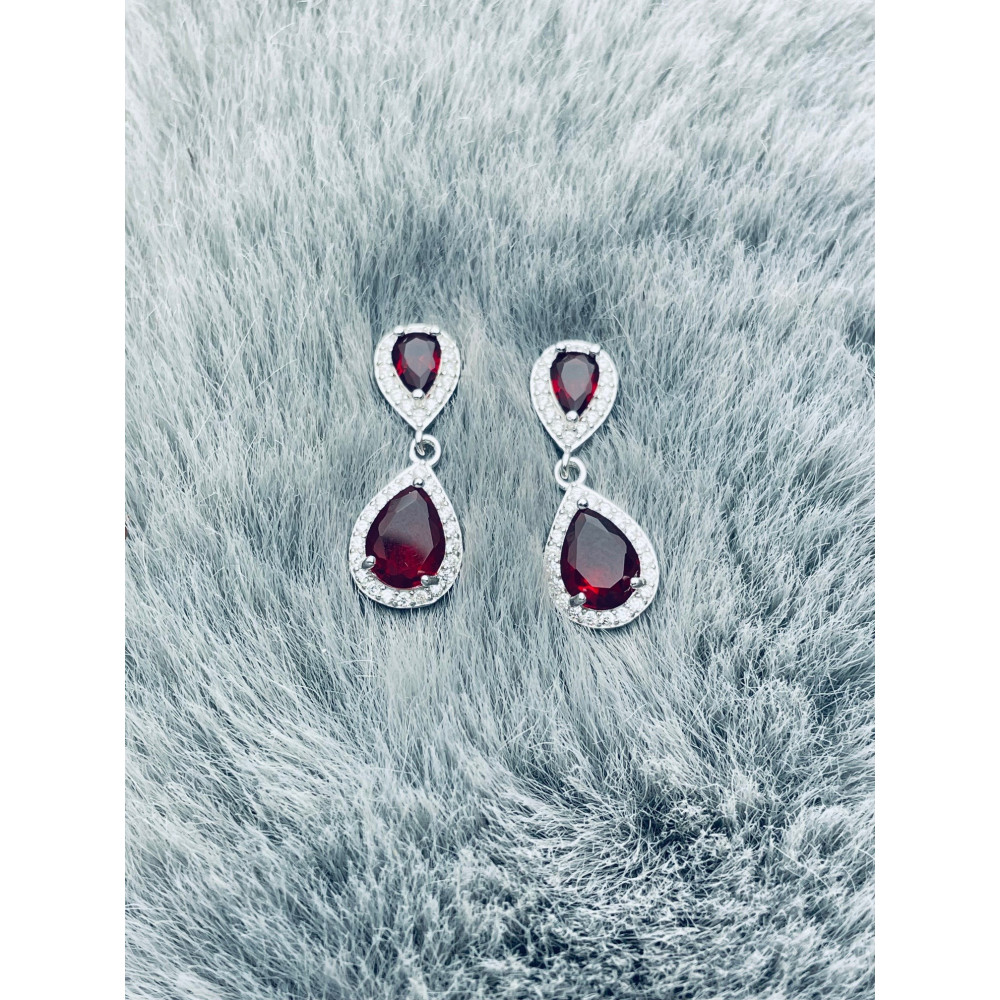 Träne 925 Silber Ohrringe mit Zirkonia