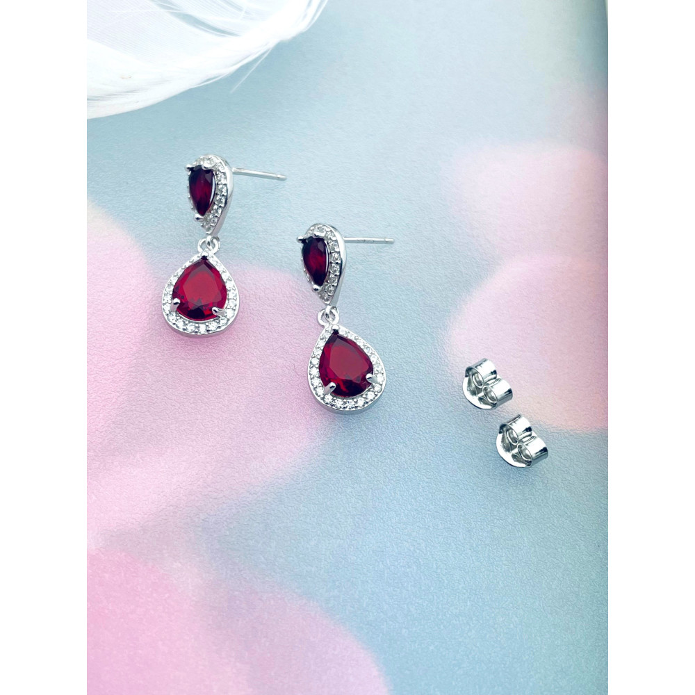 Träne 925 Silber Ohrringe mit Zirkonia