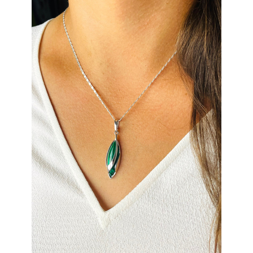 925 Silber Anhänger mit Obsidian