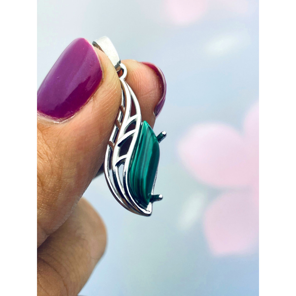 925 Silber Anhänger mit Obsidian