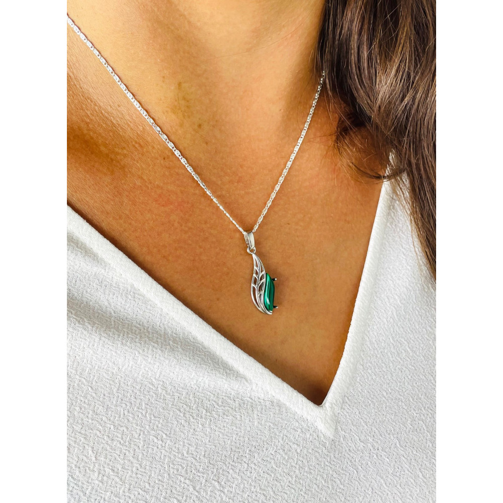 925 Silber Anhänger mit Obsidian