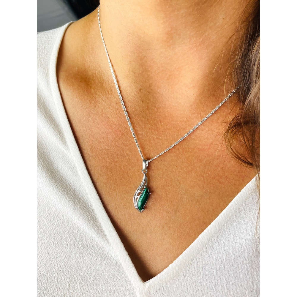 925 Silber Anhänger mit Obsidian