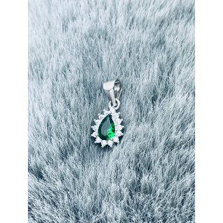 Träne 925 Silber Damen Medaillon Anhänger mit Zirkonia