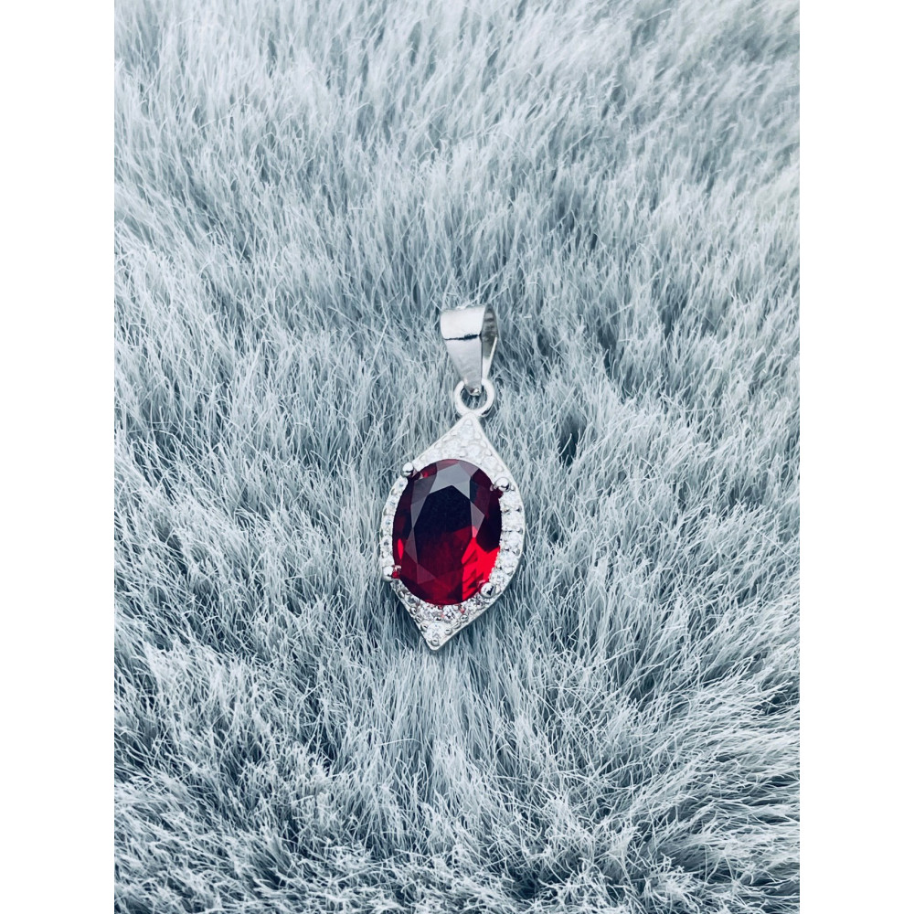 Oval 925 Silber Damen Medaillon Anhänger mit Zirkonia