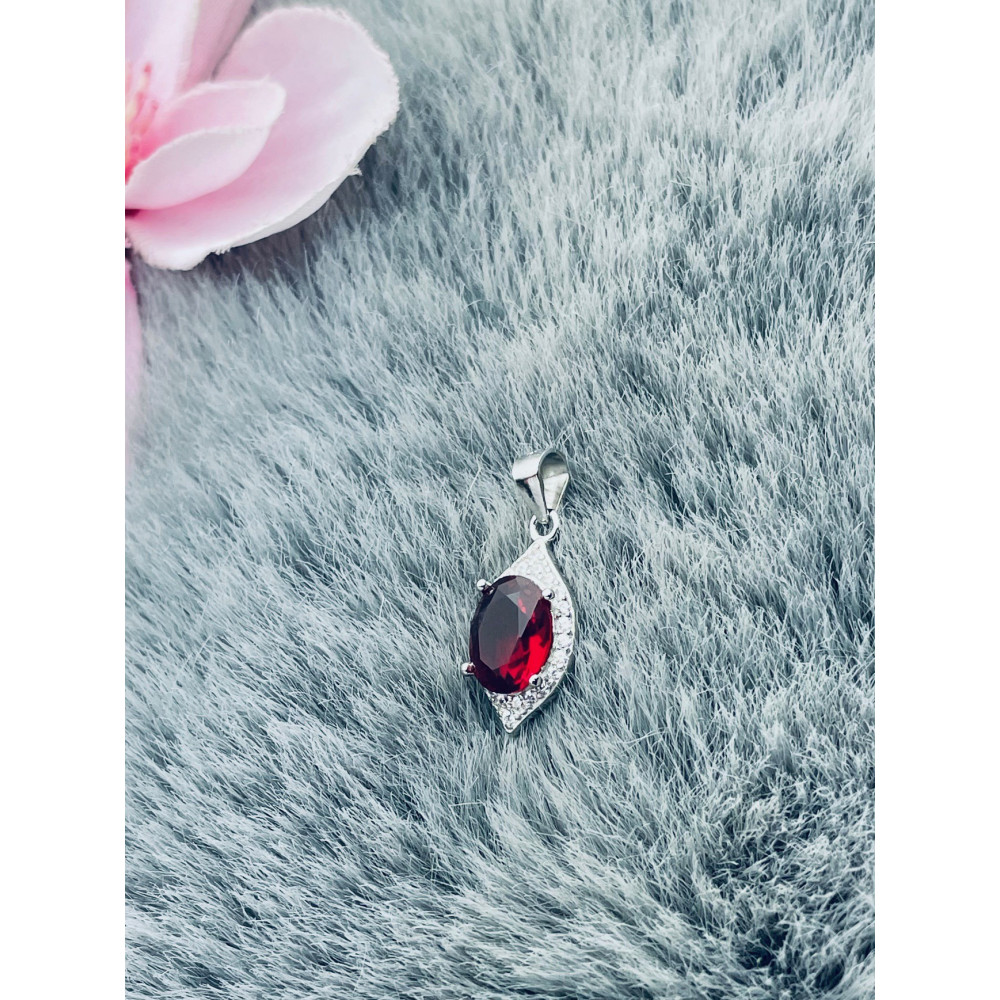 Oval 925 Silber Damen Medaillon Anhänger mit Zirkonia