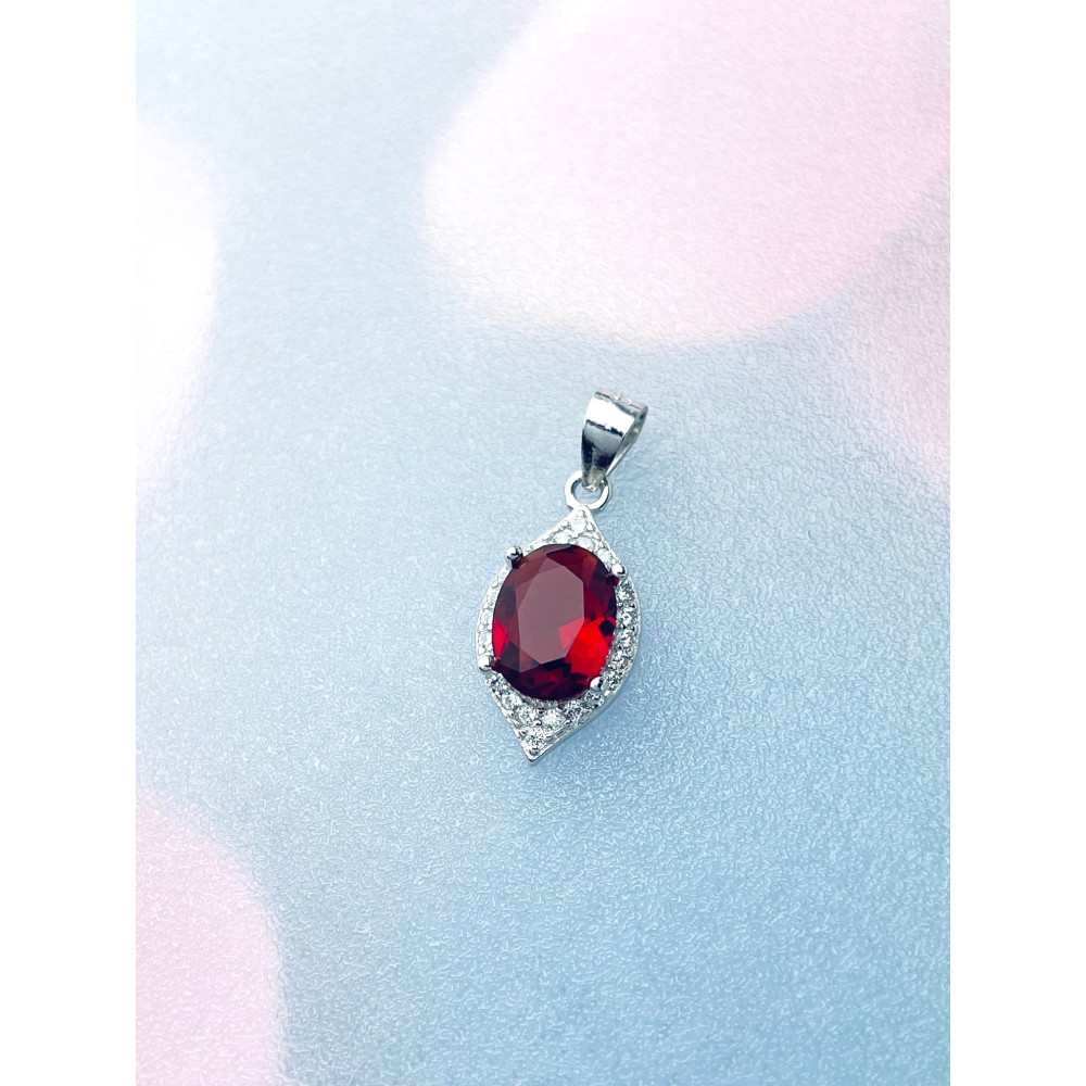 Oval 925 Silber Damen Medaillon Anhänger mit Zirkonia