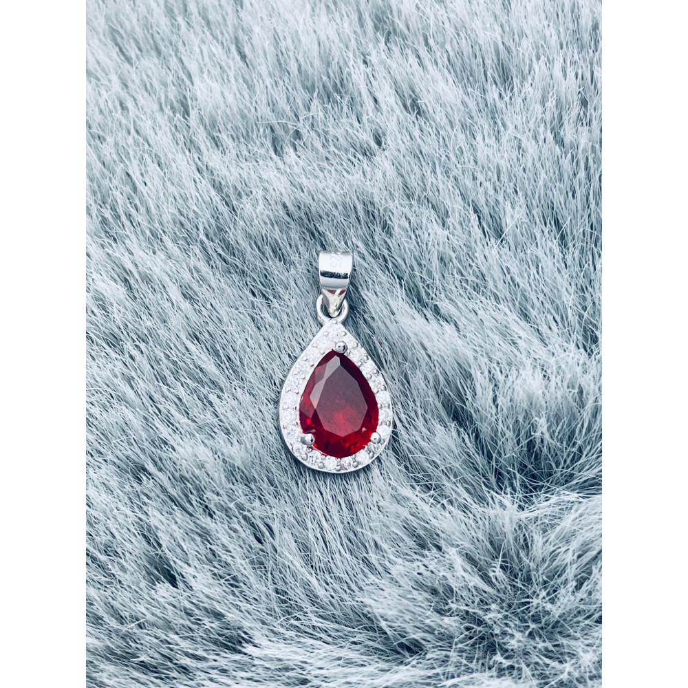 Träne 925 Silber Damen Medaillon Anhänger mit Zirkonia