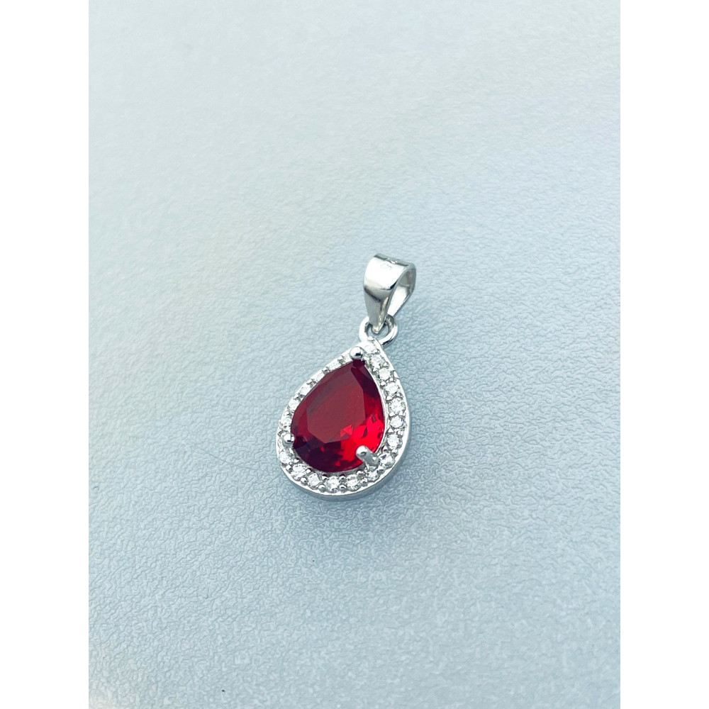 Träne 925 Silber Damen Medaillon Anhänger mit Zirkonia