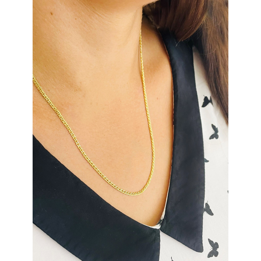 Goldkette Halskette Kette Nonnakette Doppelpanzerkette Gelbgold 585er 14KT