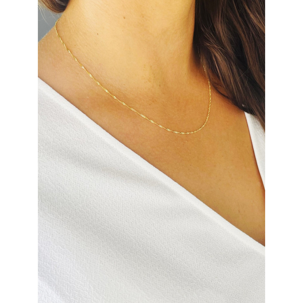 Goldkette Halskette Gelbgold Singapur Magic 585er Gold 14KT