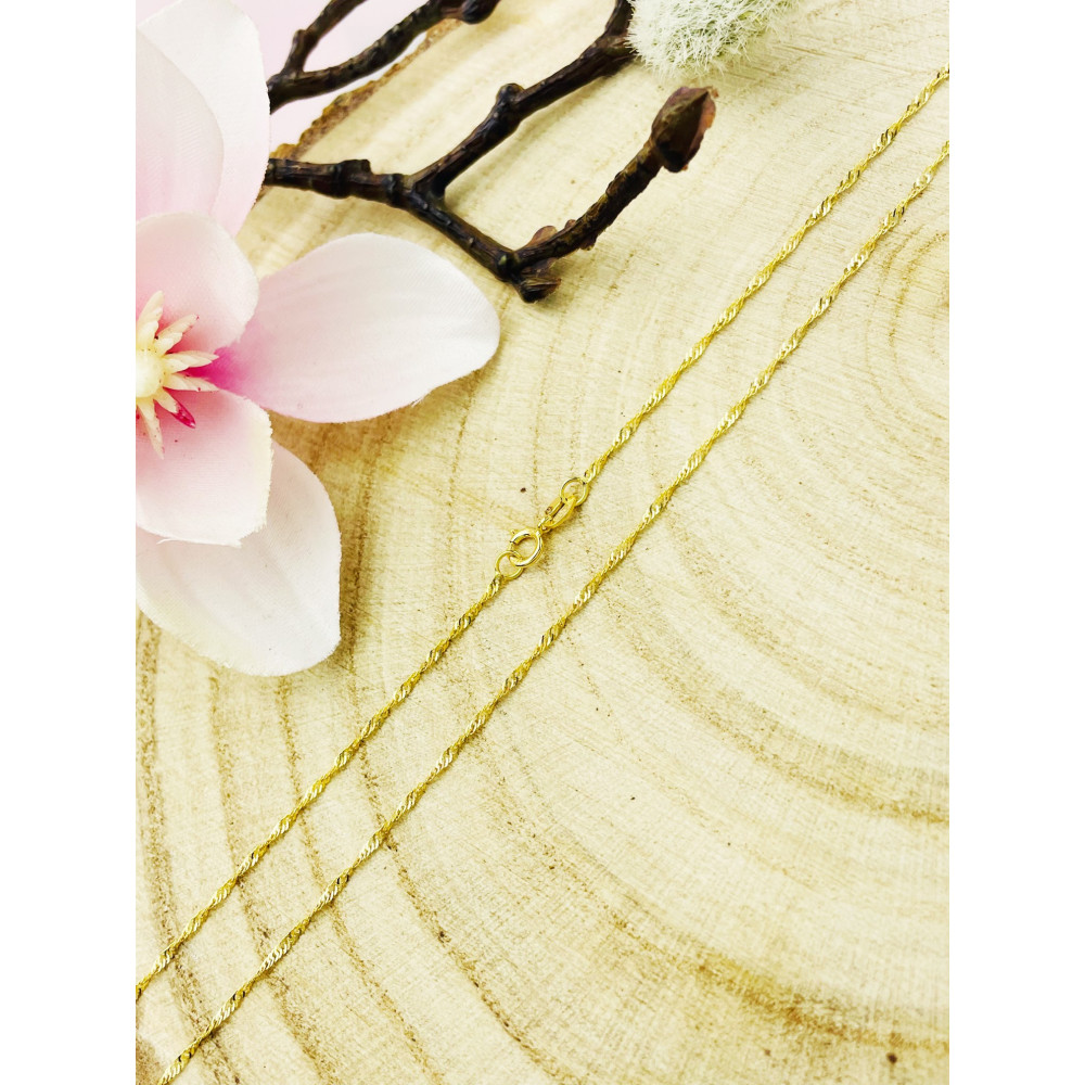 Goldkette Halskette Gelbgold Singapur Magic 585er Gold 14KT