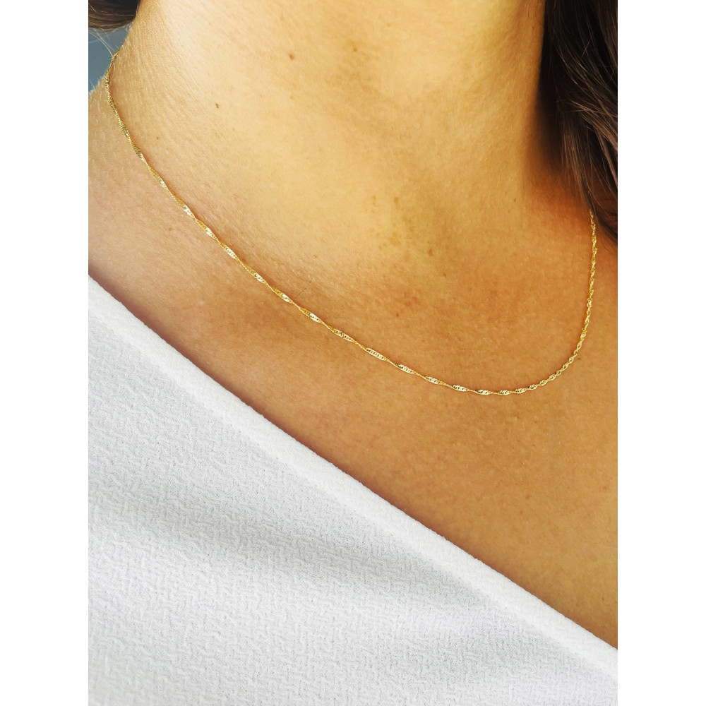 Goldkette Halskette Gelbgold Singapur Magic 585er Gold 14KT