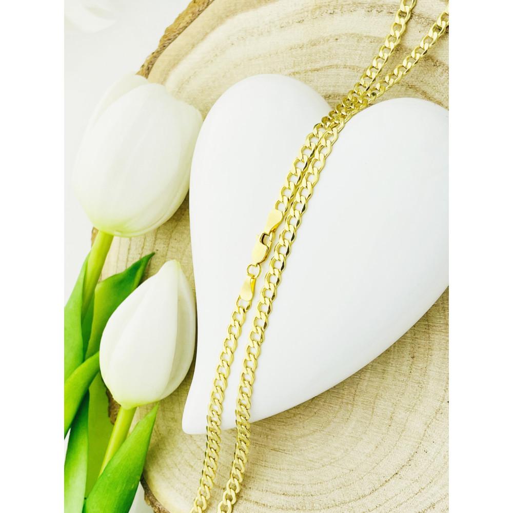 Goldkette Halskette Kette Panzerkette Collier Cuban Gelbgold 585er 14KT