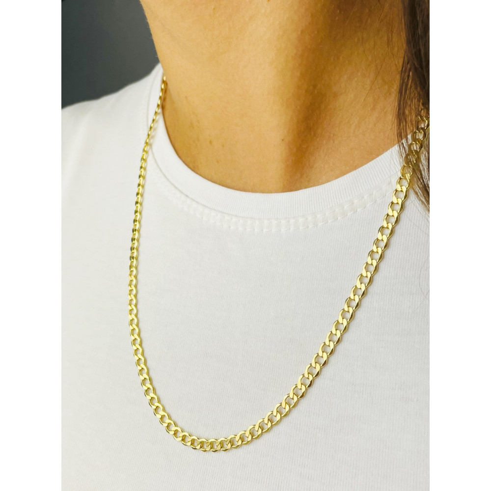 Goldkette Halskette Kette Panzerkette Collier Cuban Gelbgold 585er 14KT