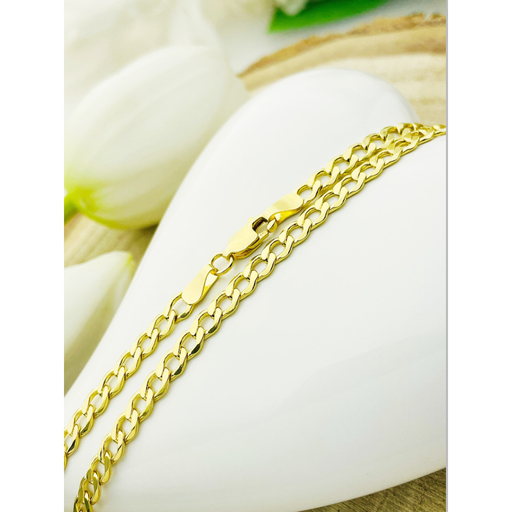 Goldkette Halskette Kette Panzerkette Collier Cuban Gelbgold 585er 14KT