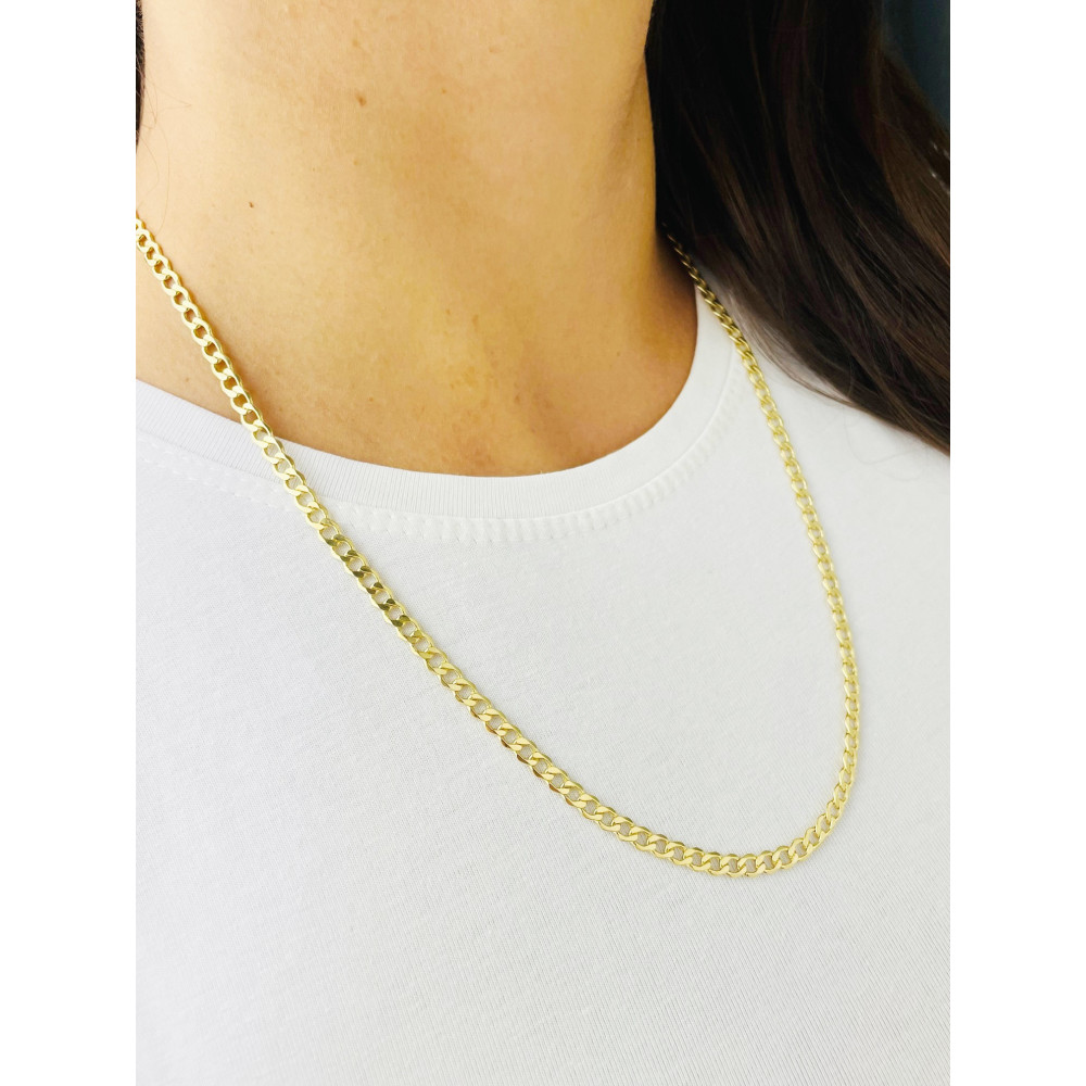 Goldkette Halskette Kette Panzerkette Collier Cuban Gelbgold 585er 14KT