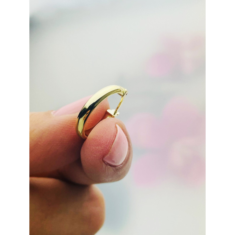 Kreis Creolen Ohrringe Ohrhänger Ohrstecker Ohrschmuck Paar Gelbgold 585er 14KT