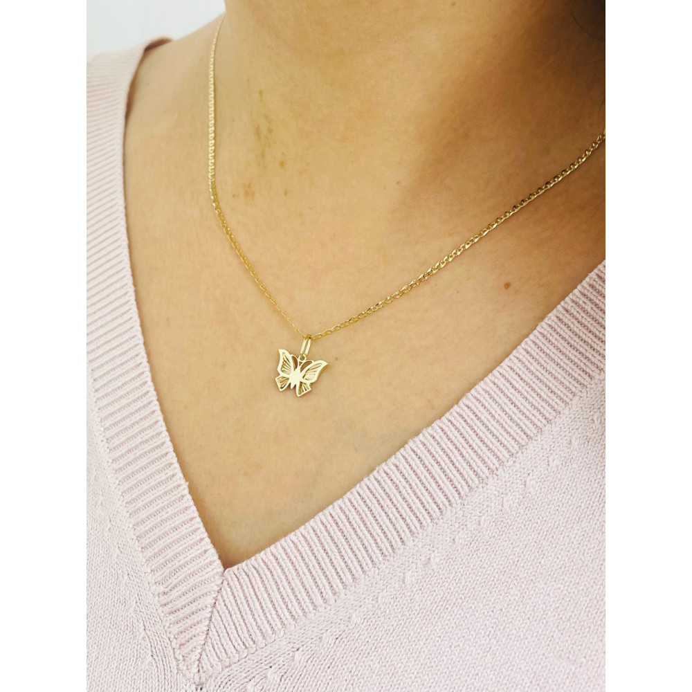Anhänger Kettenanhänger Gelbgold Goldanhänger Schmetterling 585er 14KT