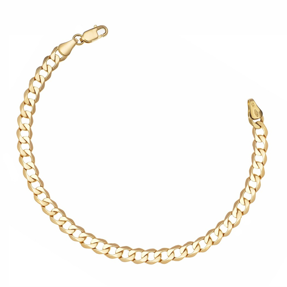 Złota bransoletka pełna pancerka