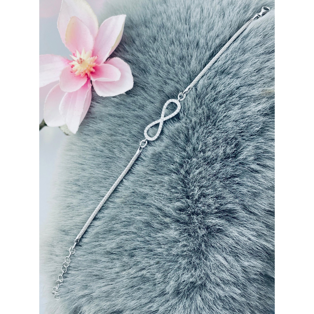 copy of Złota bransoletka celebrytka serce nieskończoność