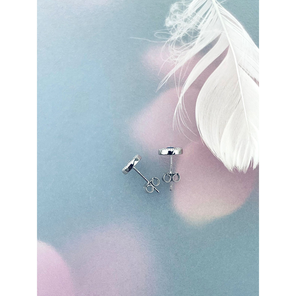 Kreis 925 Silber mit Zirkonia Ohrringe