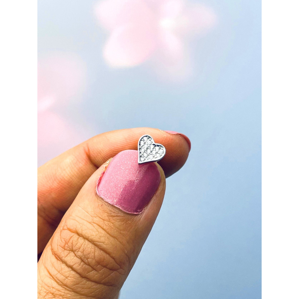 925 Silber Ohrringe mit Zirkonia Herz