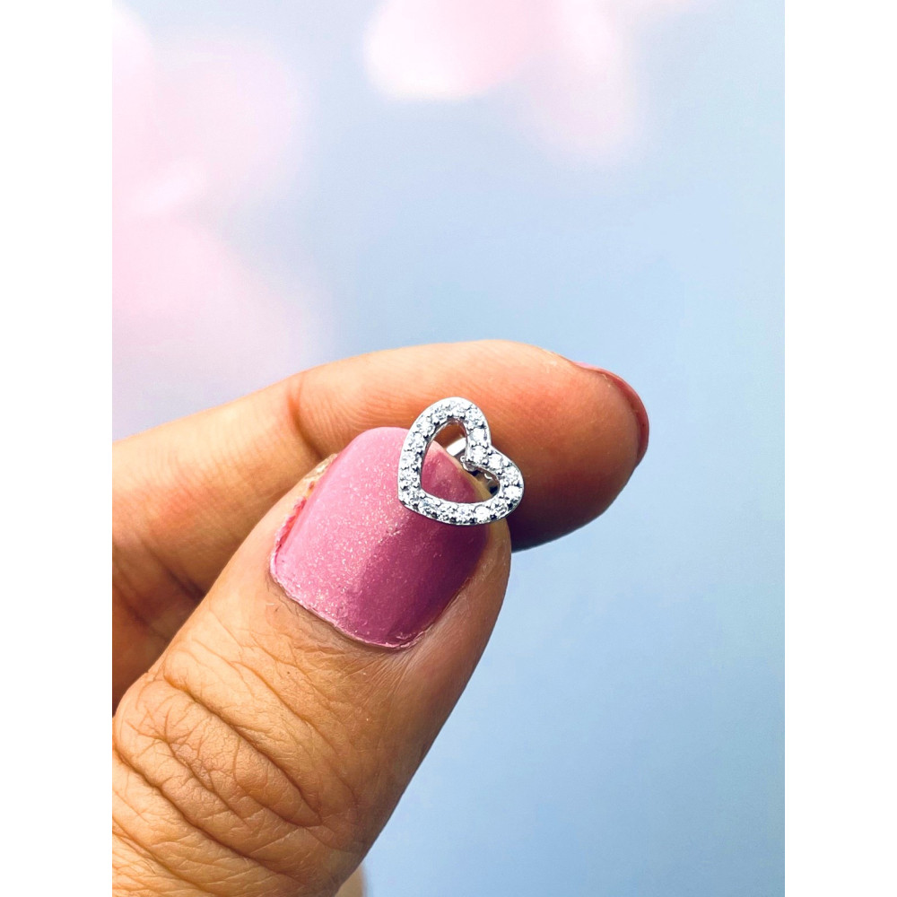 925 Silber Ohrringe mit Zirkonia Herz