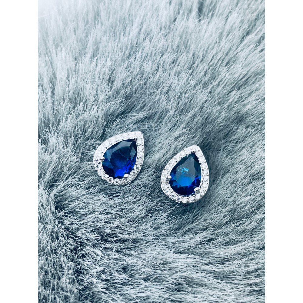 Träne 925 Silber Ohrringe mit Zirkonia