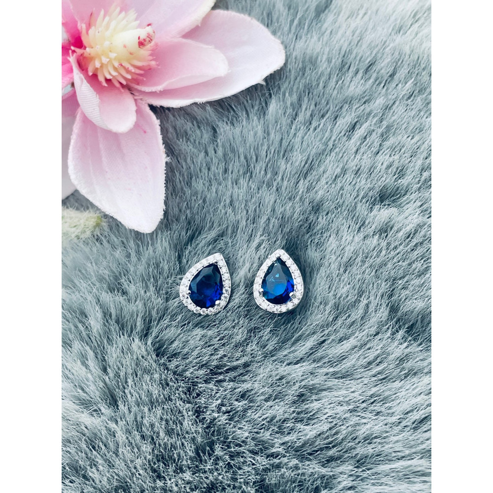 Träne 925 Silber Ohrringe mit Zirkonia