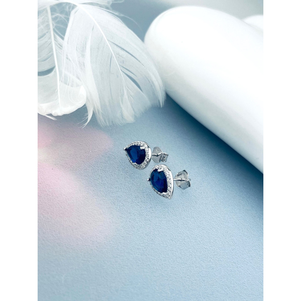 Träne 925 Silber Ohrringe mit Zirkonia