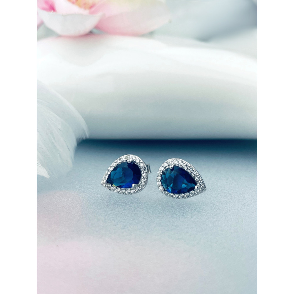 Träne 925 Silber Ohrringe mit Zirkonia