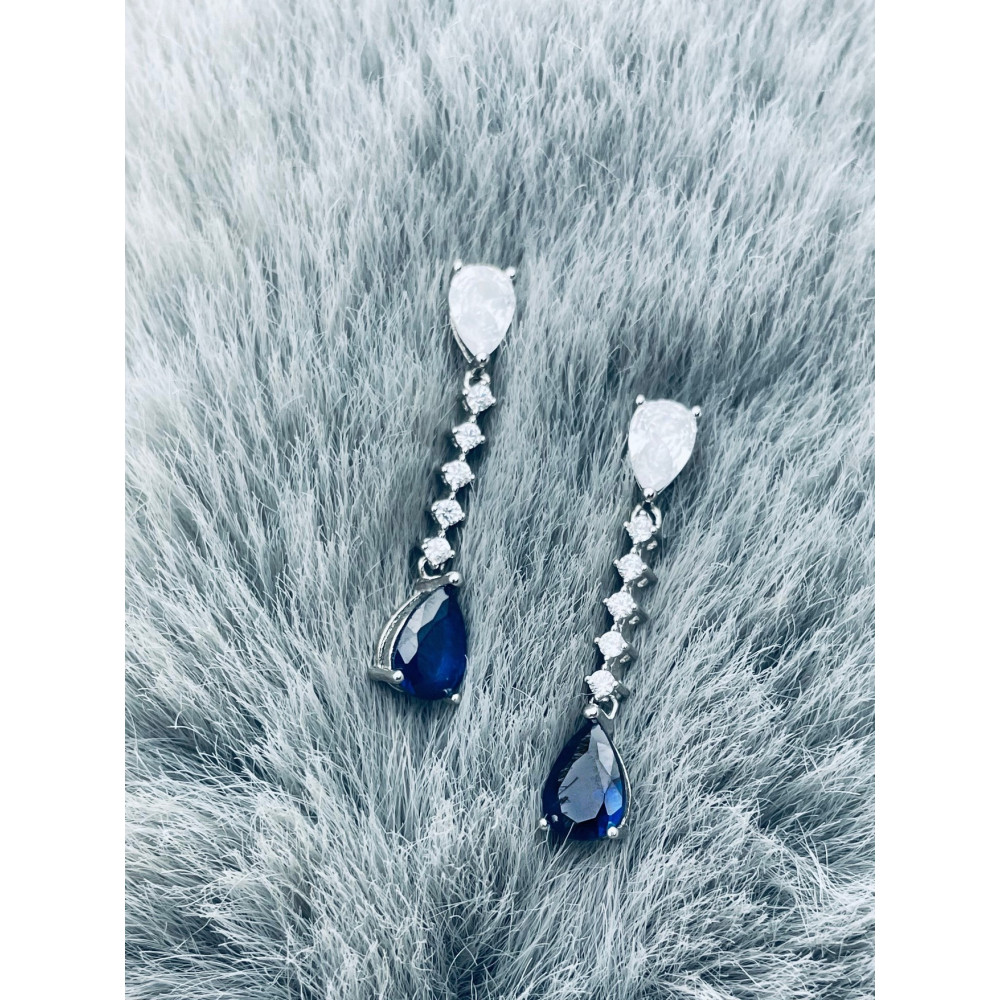 Träne 925 Silber Ohrringe mit Zirkonia