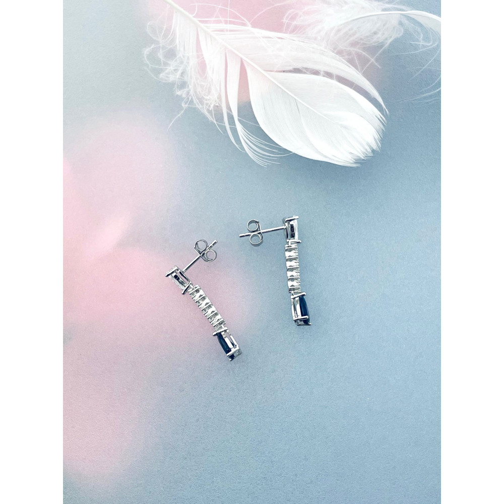 Träne 925 Silber Ohrringe mit Zirkonia