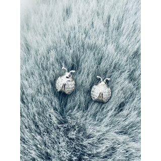 925 Silber Marienkäfer Ohrringe mit Zirkonia