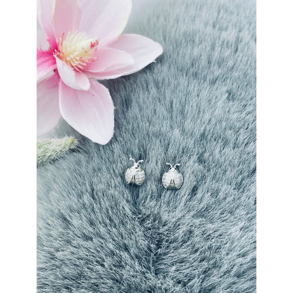 copy of Złote kolczyki przecinki z cyrkoniami