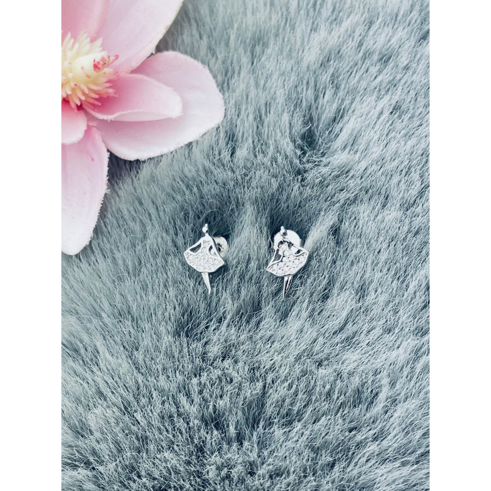 copy of Złote kolczyki przecinki z cyrkoniami